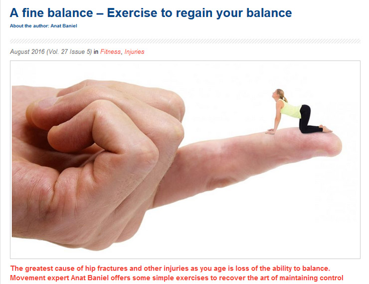 A Fine Balance -fitness article by Anat Baniel